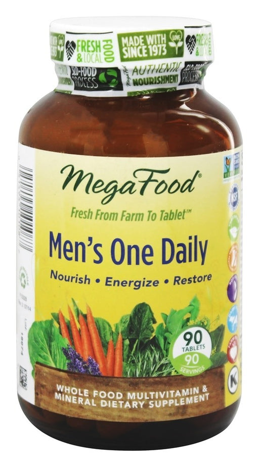 megafood-dailyfoods-mens-one-daily-iron-free-90-vegetarian-tablets - Supplements-Natural & Organic Vitamins-Essentials4me