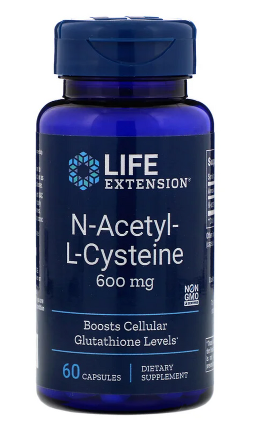 life-extension-n-acetyl-cysteine-600-milligrams-60-vegetarian-capsules - Supplements-Natural & Organic Vitamins-Essentials4me