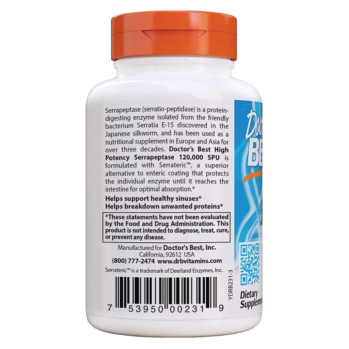doctors-best-best-high-potency-serrapeptase-90-veggie-caps - Supplements-Natural & Organic Vitamins-Essentials4me