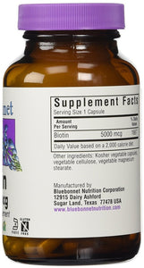 bluebonnet-nutrition-biotin-5-000-mcg-120-vegetable-capsules - Supplements-Natural & Organic Vitamins-Essentials4me