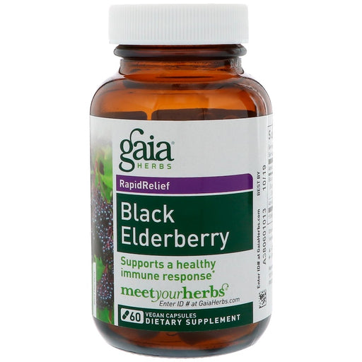 gaia-herbs-black-elderberry-60-vegan-capsules - Supplements-Natural & Organic Vitamins-Essentials4me