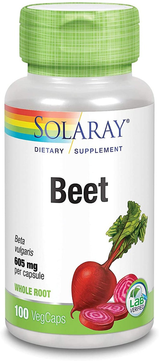 solaray-beet-root-605mg-100-vegcaps - Supplements-Natural & Organic Vitamins-Essentials4me