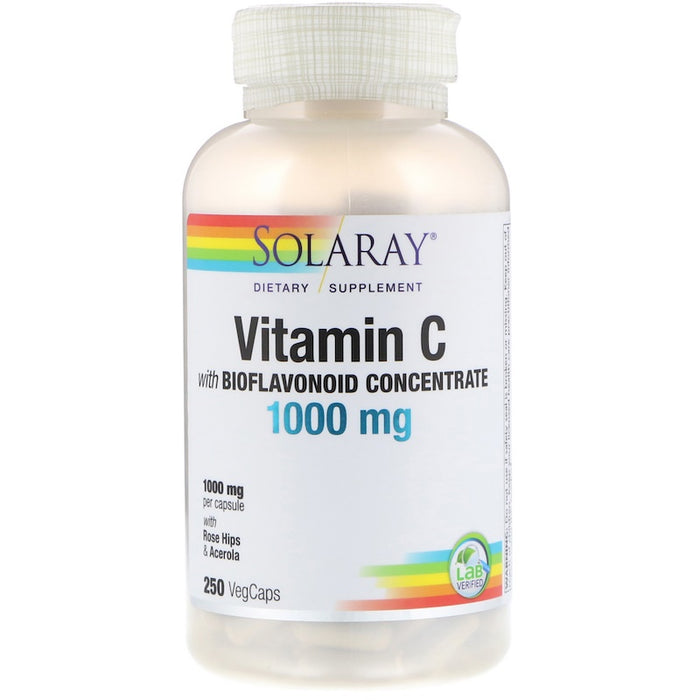 solaray-vitamin-c-with-bioflavonoid-concentrate-1000-mg-250-vegcaps - Supplements-Natural & Organic Vitamins-Essentials4me