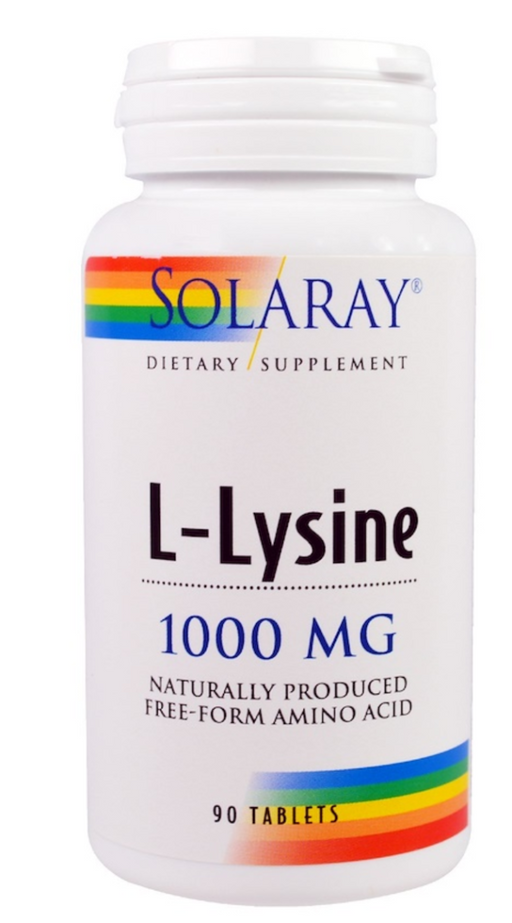 solaray-l-lysine-1-000-mg-90-tabletsdietary-supplement-naturally-produced-free-form-amino-acid - Supplements-Natural & Organic Vitamins-Essentials4me
