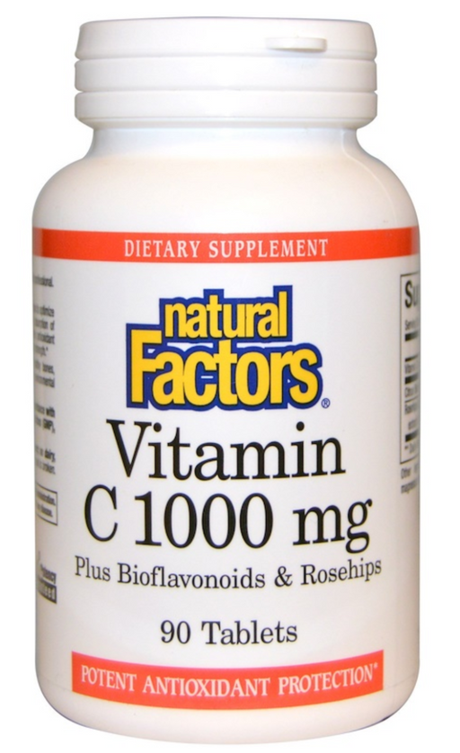 natural-factors-vitamin-c-1000mg-with-bioflavinoids-rosehips-90-tablets - Supplements-Natural & Organic Vitamins-Essentials4me