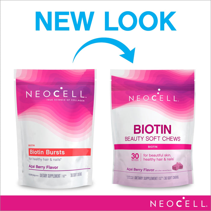 neocell-biotin-bursts-acai-berry-30-soft-chews - Supplements-Natural & Organic Vitamins-Essentials4me