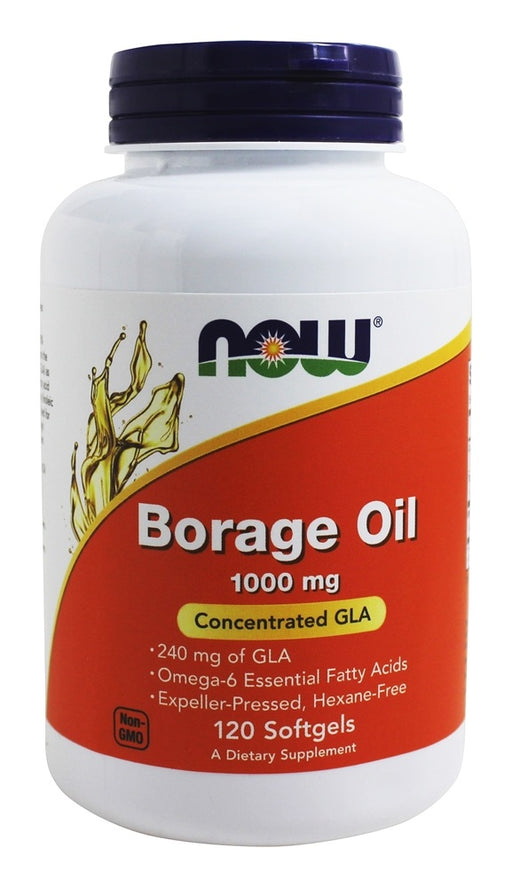 now-foods-borage-oil-highest-gla-concentration-1000-mg-120-softgels - Supplements-Natural & Organic Vitamins-Essentials4me