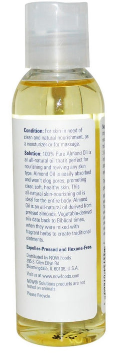 now-foods-solutions-sweet-almond-oil-4-fl-oz - Supplements-Natural & Organic Vitamins-Essentials4me