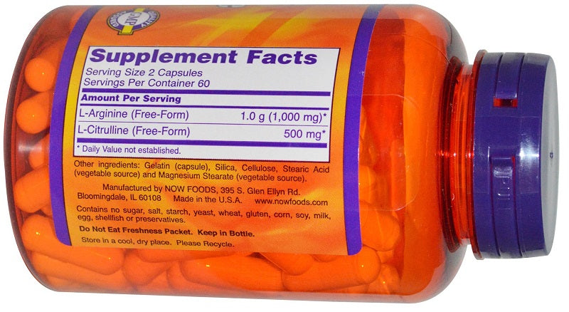 now-foods-arginine-citrulline-500-250-120-capsules - Supplements-Natural & Organic Vitamins-Essentials4me