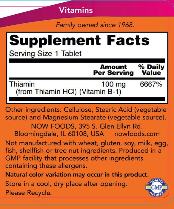 now-foods-b-1-100-mg-100-tablets - Supplements-Natural & Organic Vitamins-Essentials4me