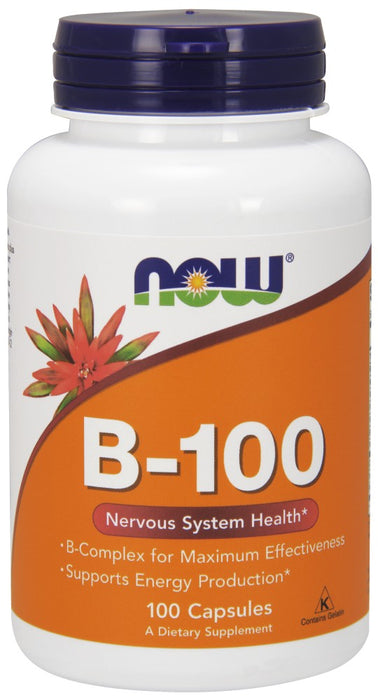now-foods-b-100-100-capsules - Supplements-Natural & Organic Vitamins-Essentials4me