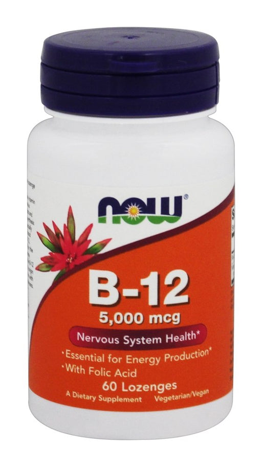 now-foods-b-12-5000-mcg-60-lozenges - Supplements-Natural & Organic Vitamins-Essentials4me