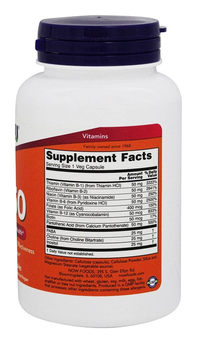 now-foods-b50-100-veg-capsules - Supplements-Natural & Organic Vitamins-Essentials4me