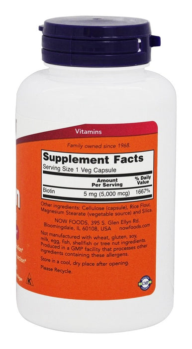 now-foods-biotin-5000-mcg-120-vcaps - Supplements-Natural & Organic Vitamins-Essentials4me