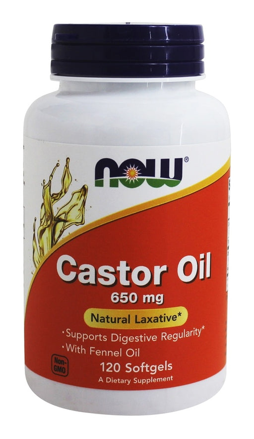 now-foods-castor-oil-650-mg-120-softgels - Supplements-Natural & Organic Vitamins-Essentials4me