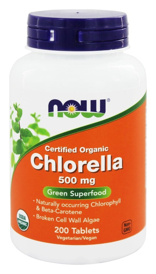 now-foods-certified-organic-chlorella-500-mg-200-tablets - Supplements-Natural & Organic Vitamins-Essentials4me