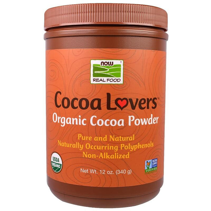 now-foods-cocoa-lovers-organic-cocoa-powder-12-oz-340-g - Supplements-Natural & Organic Vitamins-Essentials4me