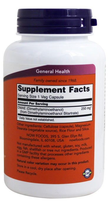 now-foods-dmae-250-mg-100-vegetarian-capsules - Supplements-Natural & Organic Vitamins-Essentials4me
