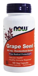 now-foods-grape-seed-100-mg-100-veg-capsules - Supplements-Natural & Organic Vitamins-Essentials4me