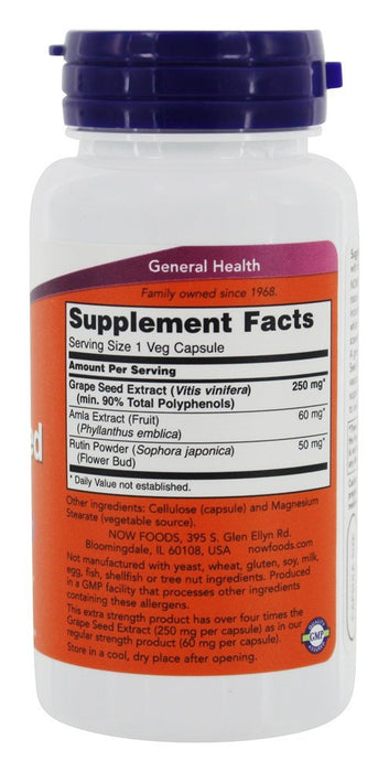 now-foods-grape-seed-250-mg-90-vegetarian-capsules - Supplements-Natural & Organic Vitamins-Essentials4me