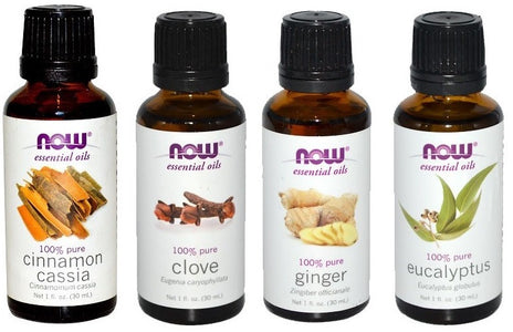 now-foods-essential-oils-holiday-spirit-4-pack-cinnamon-cassia-clove-ginger-eucalyptus-oil - Supplements-Natural & Organic Vitamins-Essentials4me