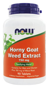 now-foods-horny-goat-weed-extract-750-mg-90-tablets - Supplements-Natural & Organic Vitamins-Essentials4me