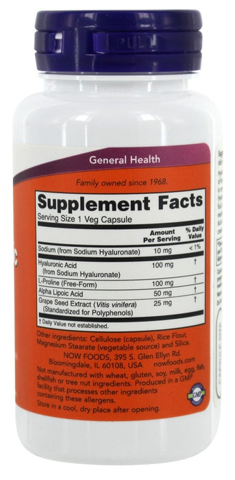 now-foods-hyaluronic-acid-double-strength-100-mg-60-veg-capsules - Supplements-Natural & Organic Vitamins-Essentials4me