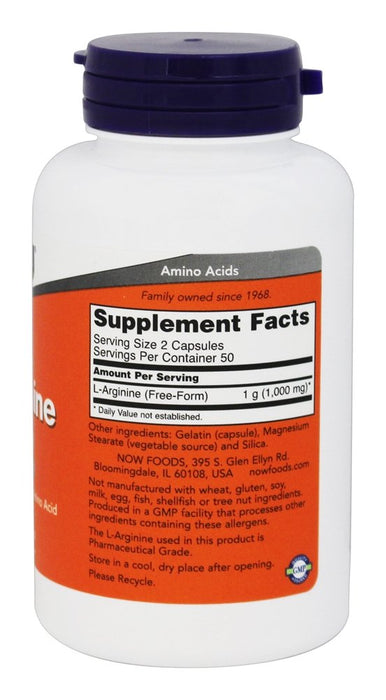 now-foods-l-arginine-500-mg-100-capsules - Supplements-Natural & Organic Vitamins-Essentials4me