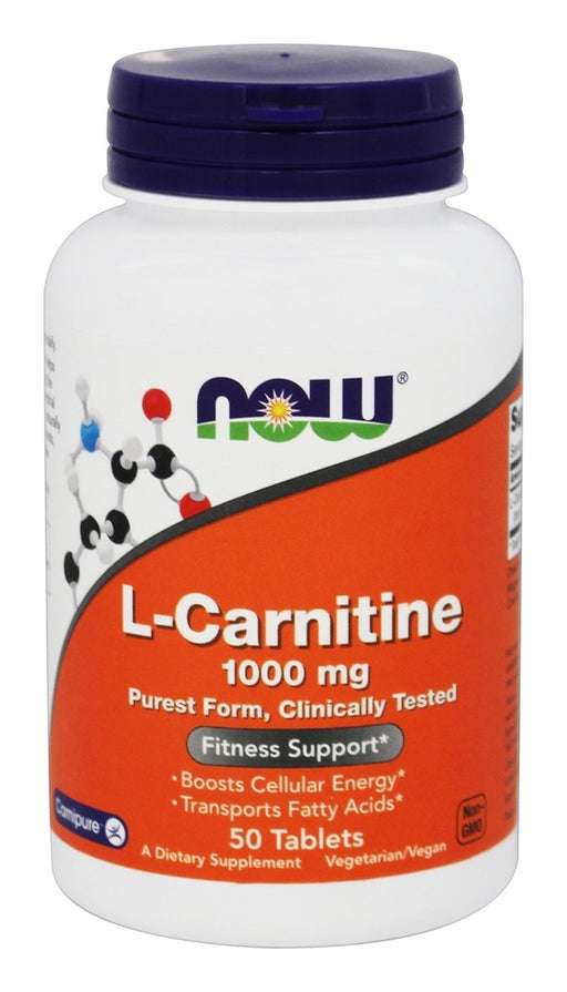 now-foods-l-carnitine-1000-mg-50-tablets - Supplements-Natural & Organic Vitamins-Essentials4me