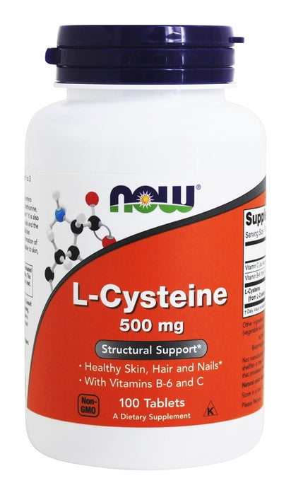 now-foods-l-cysteine-500-mg-100-tablets - Supplements-Natural & Organic Vitamins-Essentials4me
