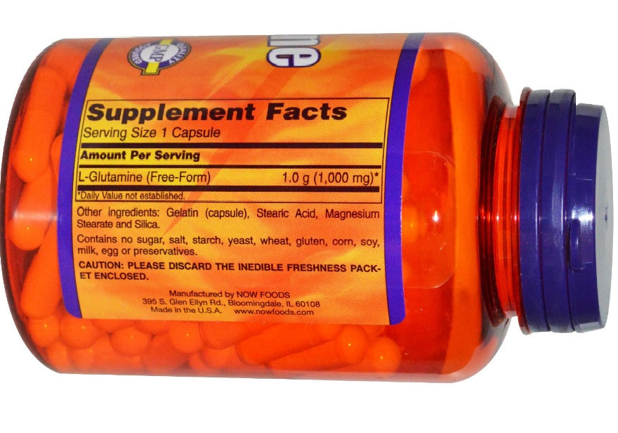 now-foods-l-glutamine-double-strength-1000-mg-120-capsules - Supplements-Natural & Organic Vitamins-Essentials4me