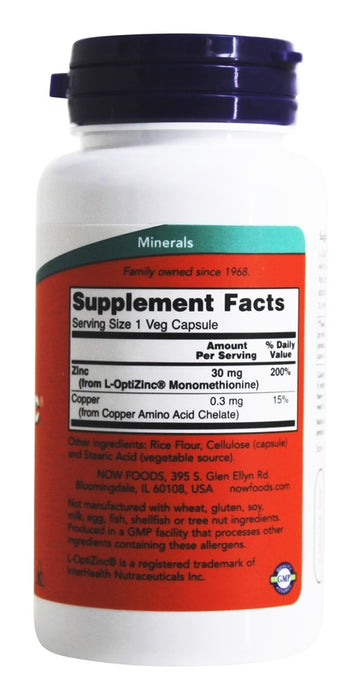 now-food-l-opti-zinc-r-30mg - Supplements-Natural & Organic Vitamins-Essentials4me