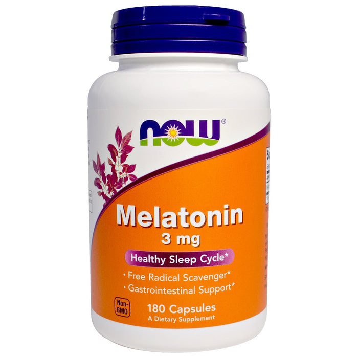 now-foods-melatonin-3-mg-180-capsules - Supplements-Natural & Organic Vitamins-Essentials4me
