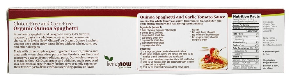 now-foods-organic-quinoa-spaghetti-8-oz-227-g - Supplements-Natural & Organic Vitamins-Essentials4me