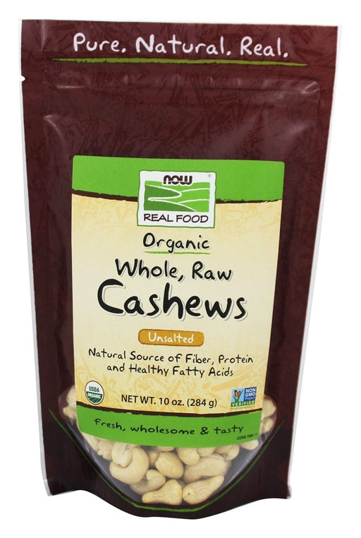 now-food-certified-organic-whole-raw-cashews-10-oz - Supplements-Natural & Organic Vitamins-Essentials4me