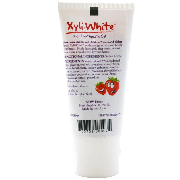 now-foods-solutions-xyliwhite-kids-toothpaste-gel-strawberry-splash-3-0-oz-85-g - Supplements-Natural & Organic Vitamins-Essentials4me