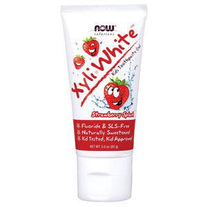 now-foods-solutions-xyliwhite-kids-toothpaste-gel-strawberry-splash-3-0-oz-85-g - Supplements-Natural & Organic Vitamins-Essentials4me