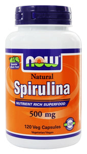 now-foods-spirulina-500-mg-120-vegetarian-capsules - Supplements-Natural & Organic Vitamins-Essentials4me