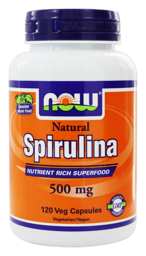 now-foods-spirulina-500-mg-120-vegetarian-capsules - Supplements-Natural & Organic Vitamins-Essentials4me