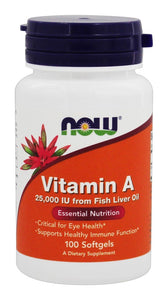 now-foods-vitamin-a-25000-iu-100-softgels - Supplements-Natural & Organic Vitamins-Essentials4me
