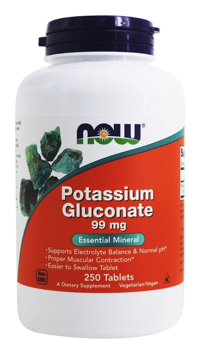 now-foods-potassium-gluconate-99-mg-250-tablets - Supplements-Natural & Organic Vitamins-Essentials4me