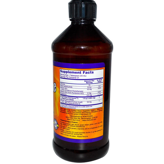 Now Foods Sports, L-Carnitine Liquid, Citrus Flavor, 1000 mg Now Foods Sports, L-Carnitine Liquid, Citrus Flavor, 1000 mg