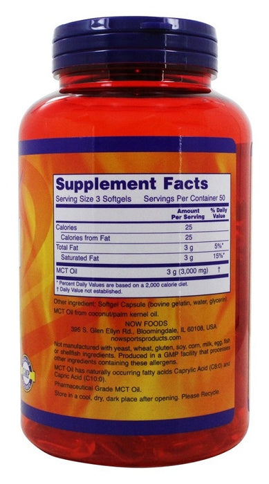 now-foods-mct-oil-1000-mg-150-softgels - Supplements-Natural & Organic Vitamins-Essentials4me