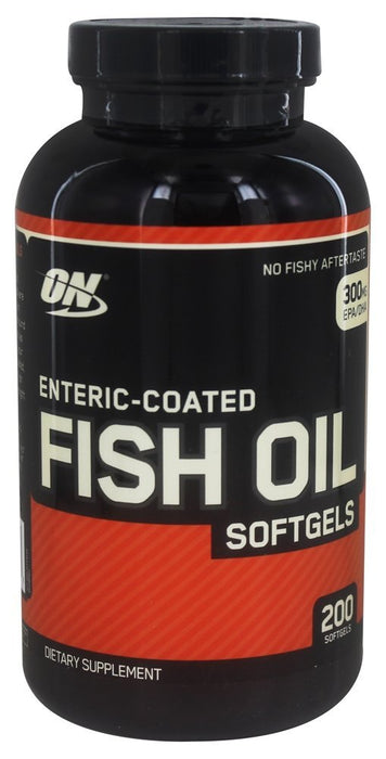 optimum-nutrition-enteric-coated-fish-oil-200-softgels - Supplements-Natural & Organic Vitamins-Essentials4me