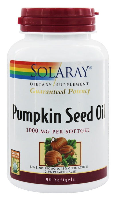 solaray-pumpkin-seed-oil-1000-mg-90-softgels - Supplements-Natural & Organic Vitamins-Essentials4me