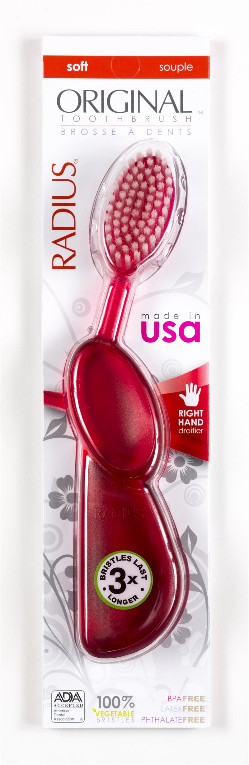 Radius Toothbrush Original Adult Right Hand Soft