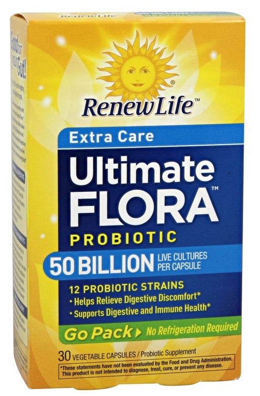 renew-life-extra-care-ultimate-flora-probiotic-50-billion-30-veggie-capsules - Supplements-Natural & Organic Vitamins-Essentials4me
