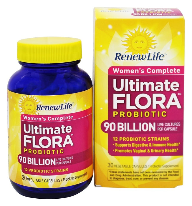 renew-life-ultimate-flora-womens-complete-probiotic-30-veg-capsules - Supplements-Natural & Organic Vitamins-Essentials4me