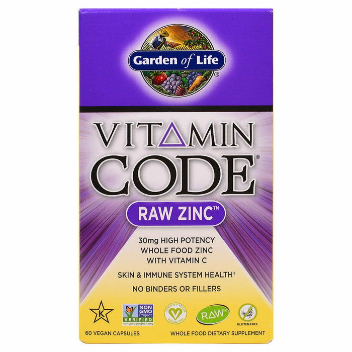 garden-of-life-vitamin-code-raw-zinc-60-veggie-caps - Supplements-Natural & Organic Vitamins-Essentials4me