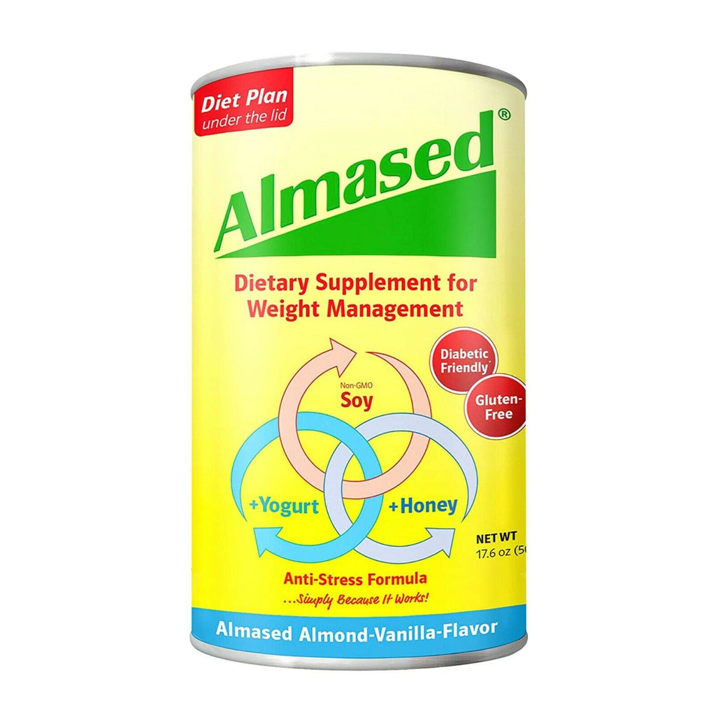 Almased Dietary Supplement for Weight Management Almond Vanilla - 17.6 oz